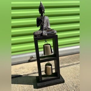 Black Buddha Statue with Bells